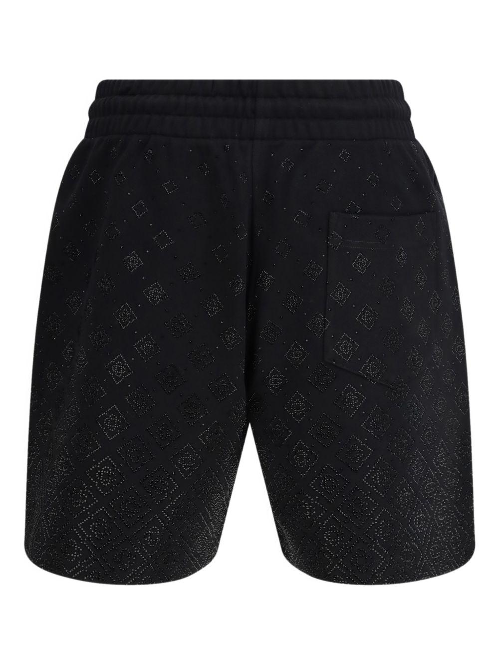 Pantaloncini con monogramma di cristallo in nero Casablanca - uomo 