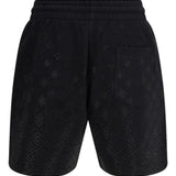 Pantaloncini con monogramma di cristallo in nero Casablanca - uomo 