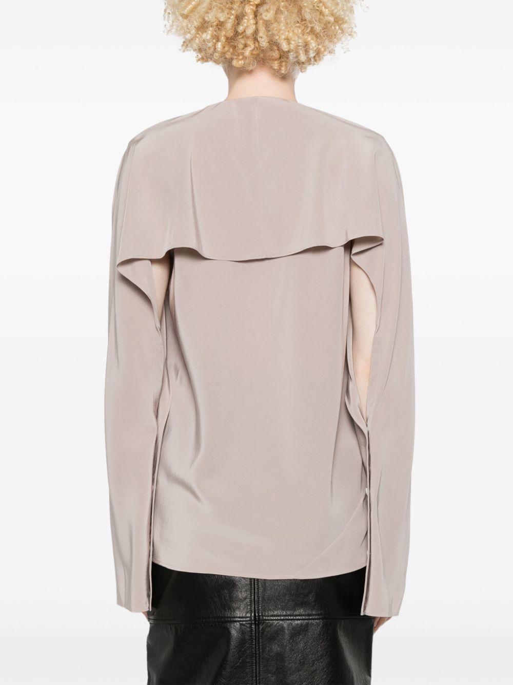 Blusa con ruches in grigio Helmut lang - donna 