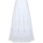 Gonna a balze con dettagli in pizzo Serza in bianco Charo ruiz ibiza 1989 - donna 