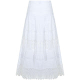 Gonna a balze con dettagli in pizzo Serza in bianco Charo ruiz ibiza 1989 - donna 