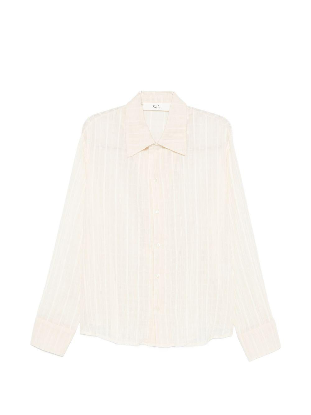 Camicia a maniche lunghe in bianco Sefr - uomo 