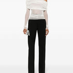 Top veiled in seta in bianco Christopher esber - donna 