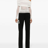Top veiled in seta in bianco Christopher esber - donna 