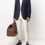 Maglione a girocollo in bianco Brunello cucinelli - uomo 