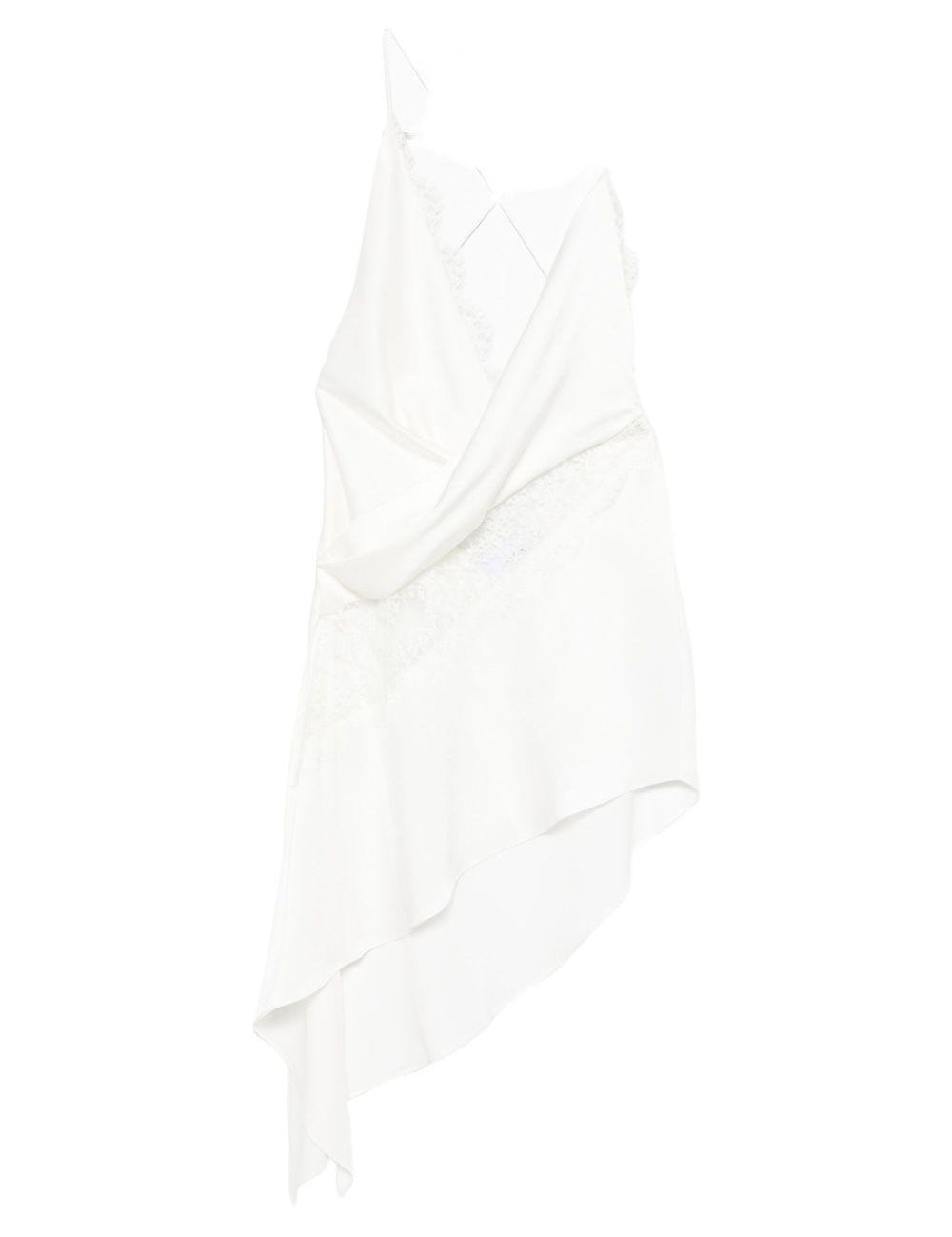 Abito asimmetrico con pizzo in bianco Alex perry - donna 