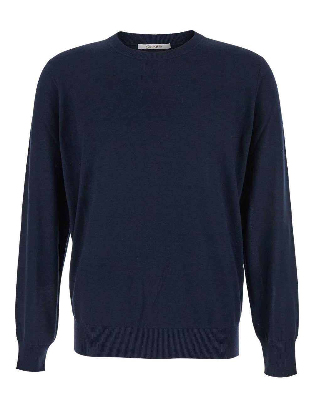 Maglione a girocollo in blu Kangra - uomo 