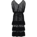 Abito midi con balze a pois Dally in nero Dries van noten - donna 