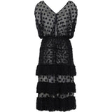 Abito midi con balze a pois Dally in nero Dries van noten - donna 