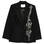 Blazer monopetto Lesia con decorazione in nero Costarellos - donna 