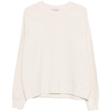Felpa con logo in beige 