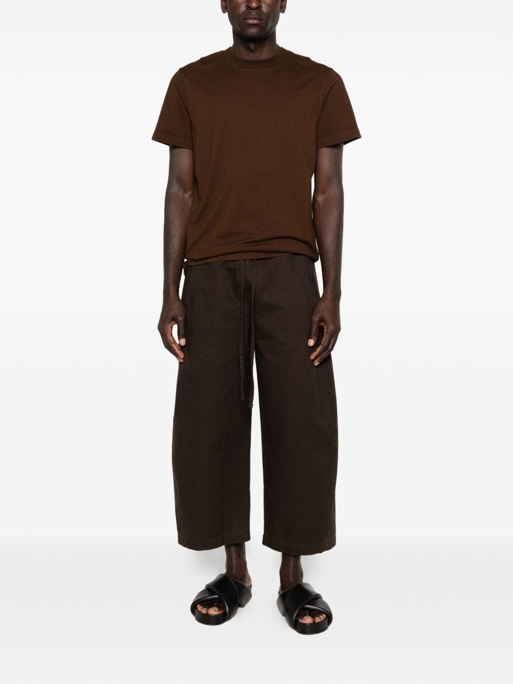 T-shirt girocollo in marrone Entire studios - unisex 