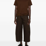 T-shirt girocollo in marrone Entire studios - unisex 