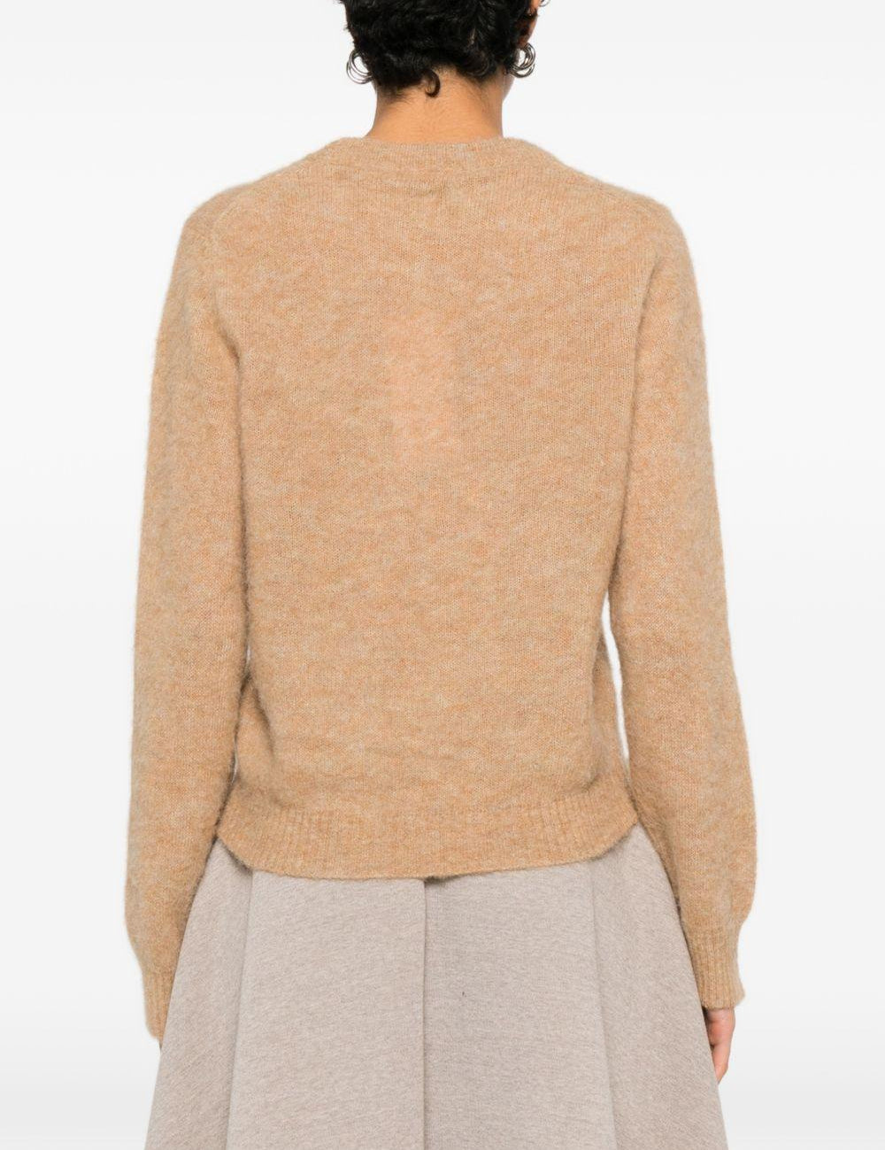 Maglione con motivo jacquard in marrone Ganni - donna 