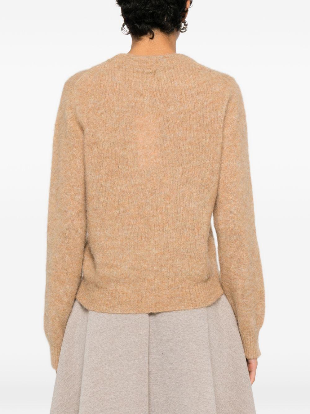 Maglione con motivo jacquard in marrone Ganni - donna 