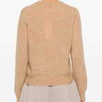 Maglione con motivo jacquard in marrone Ganni - donna 
