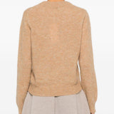 Maglione con motivo jacquard in marrone Ganni - donna 