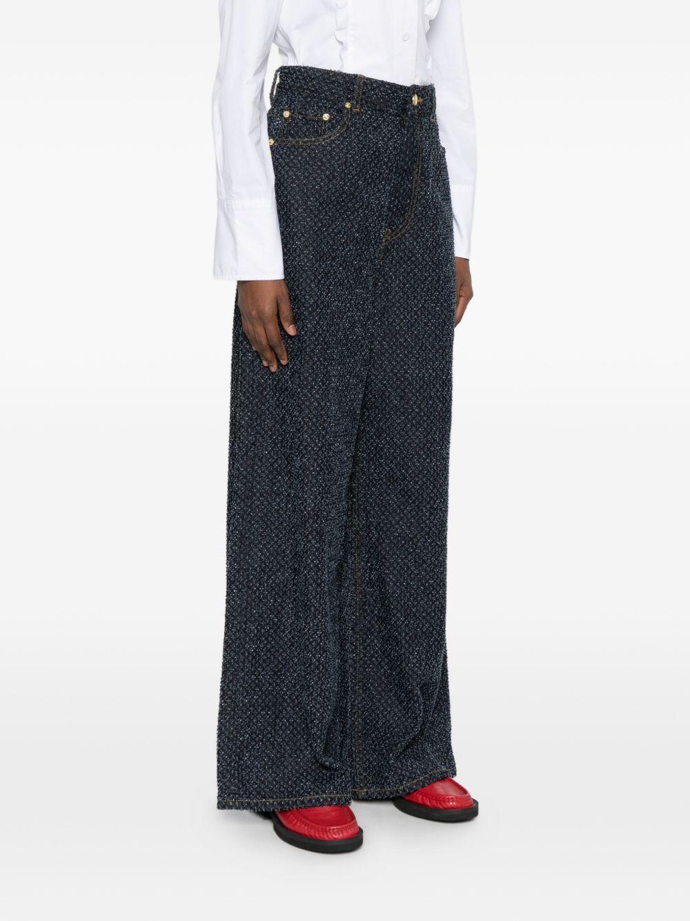 Jeans textured in blu Ganni - donna 