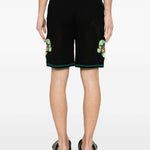 Shorts con dettagli floreali in nero Casablanca - uomo 