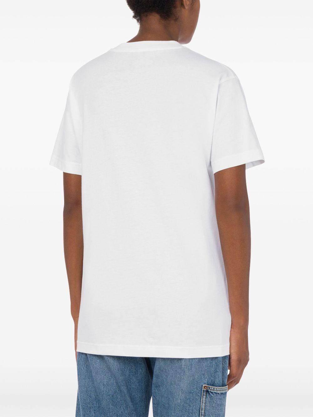 T-shirt con stampa in bianco Moschino - donna 