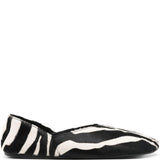 Ballerine con stampa animalier jane in bainco e nero Khaite - donna 