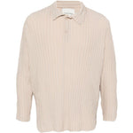 Polo a maniche lunghe in beige Gongdid design - uomo 