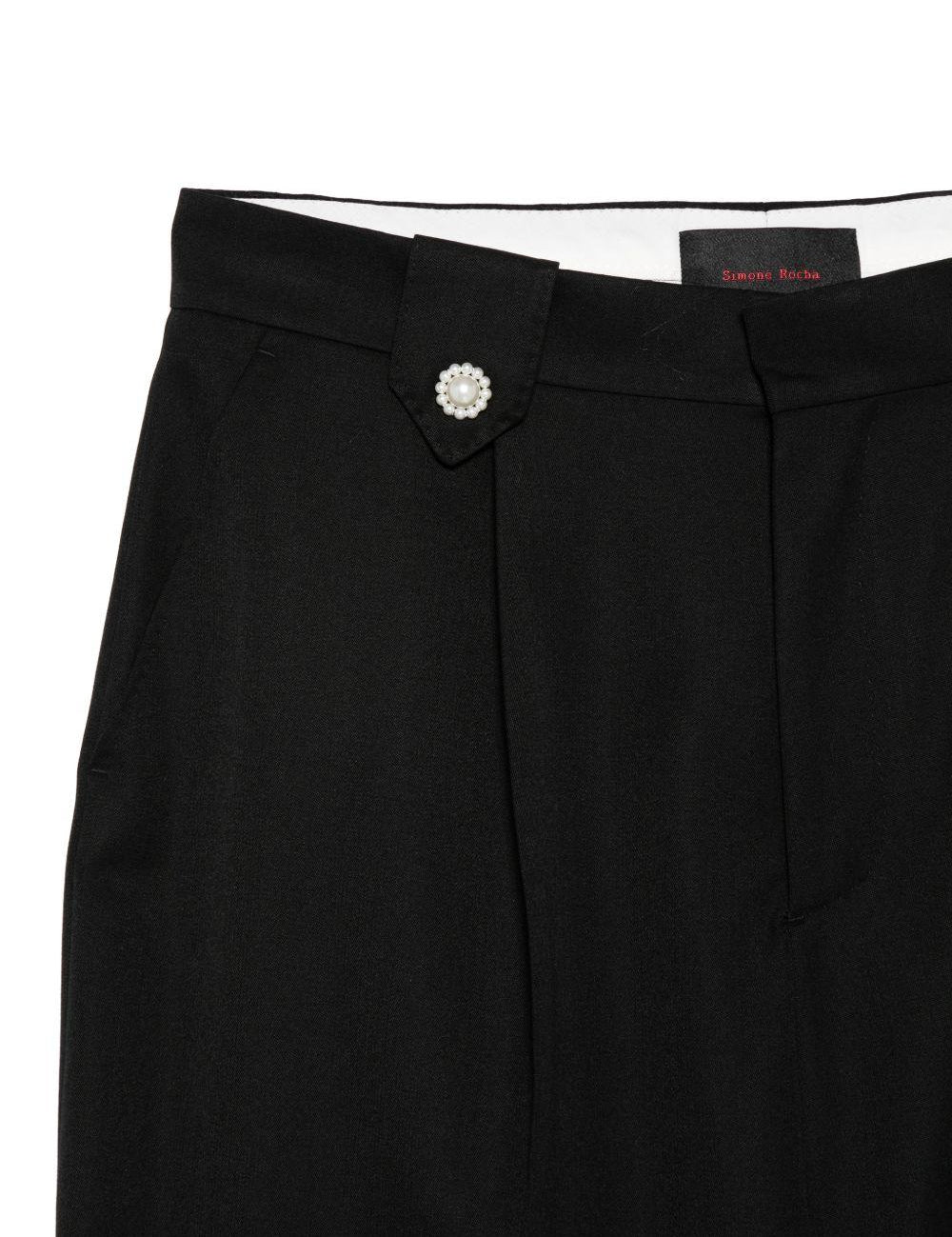 Shorts con dettaglio a bottone in nero Simone rocha - donna 