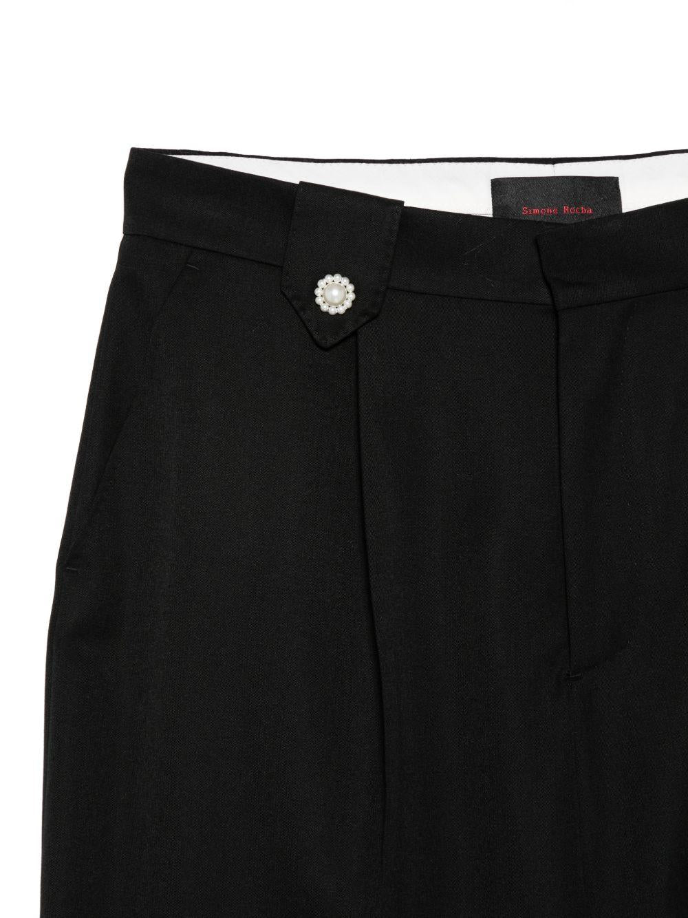 Shorts con dettaglio a bottone in nero Simone rocha - donna 