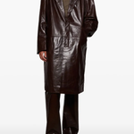 Cappotto monopetto in pelle in marrone Entire Studios - unisex 