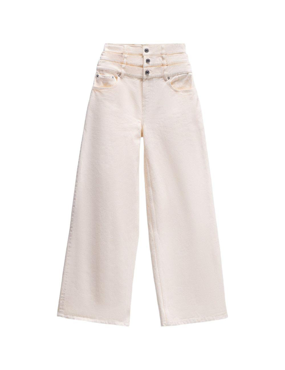 Jeans in denim con design a strati in avorio Viktor&rolf - donna 