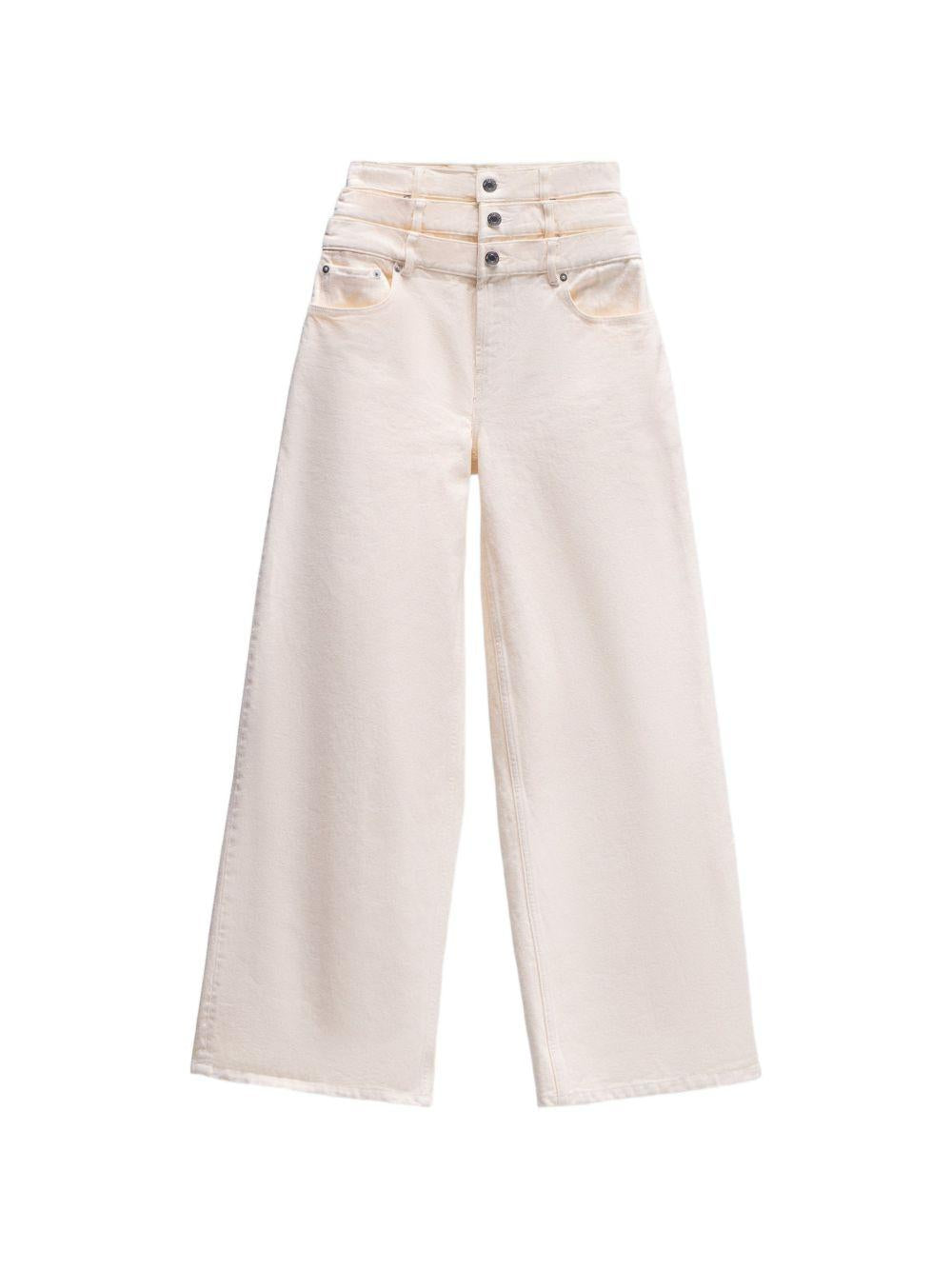 Jeans in denim con design a strati in avorio Viktor&rolf - donna 