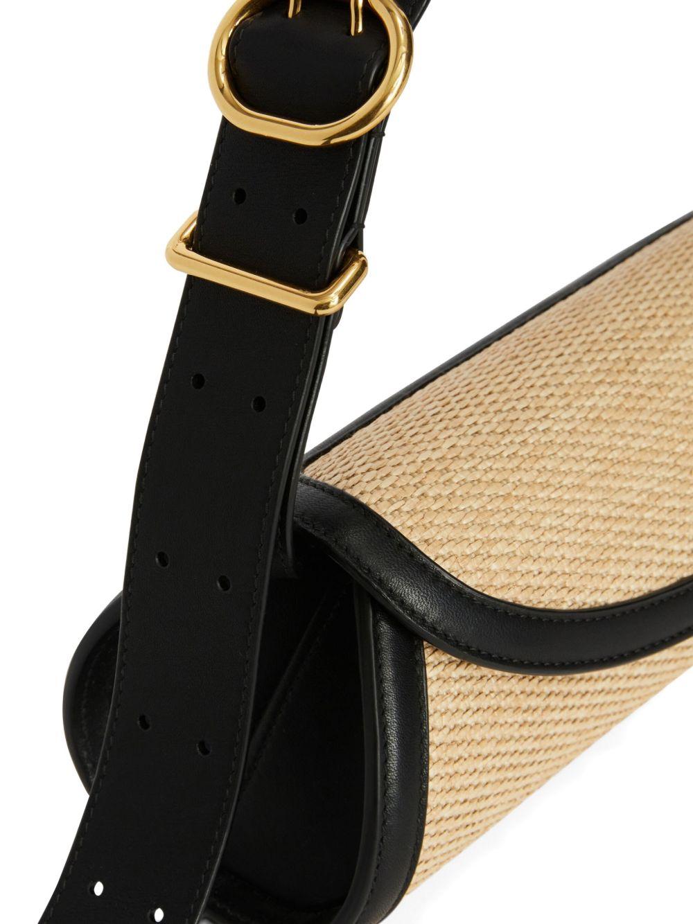 Borsa a spalla Cannolo in nero e beige Jil sander - donna 