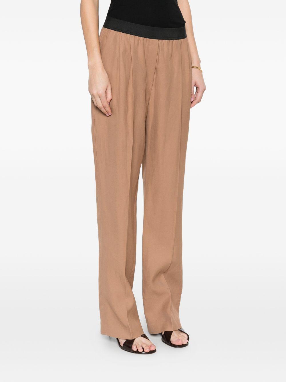 Pantaloni plissé in beige Loulou de saison - donna 