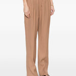 Pantaloni plissé in beige Loulou de saison - donna 