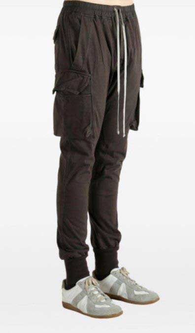 Cargo mastodon con coulisse in grigio Rick Owens DRKSHDW -  uomo 