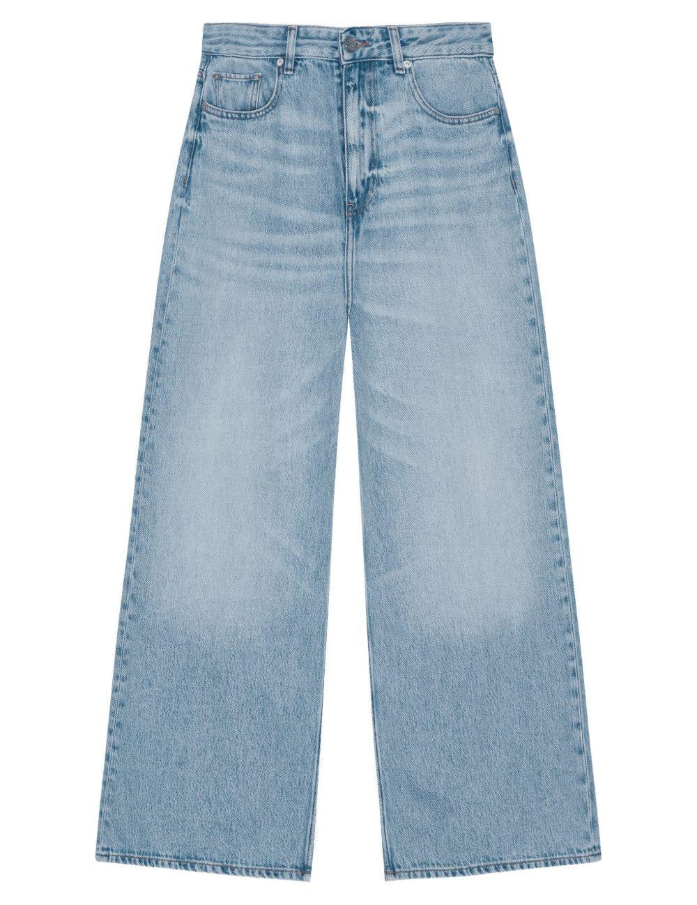 Jeans con baffatura in azzurro Ganni - donna 