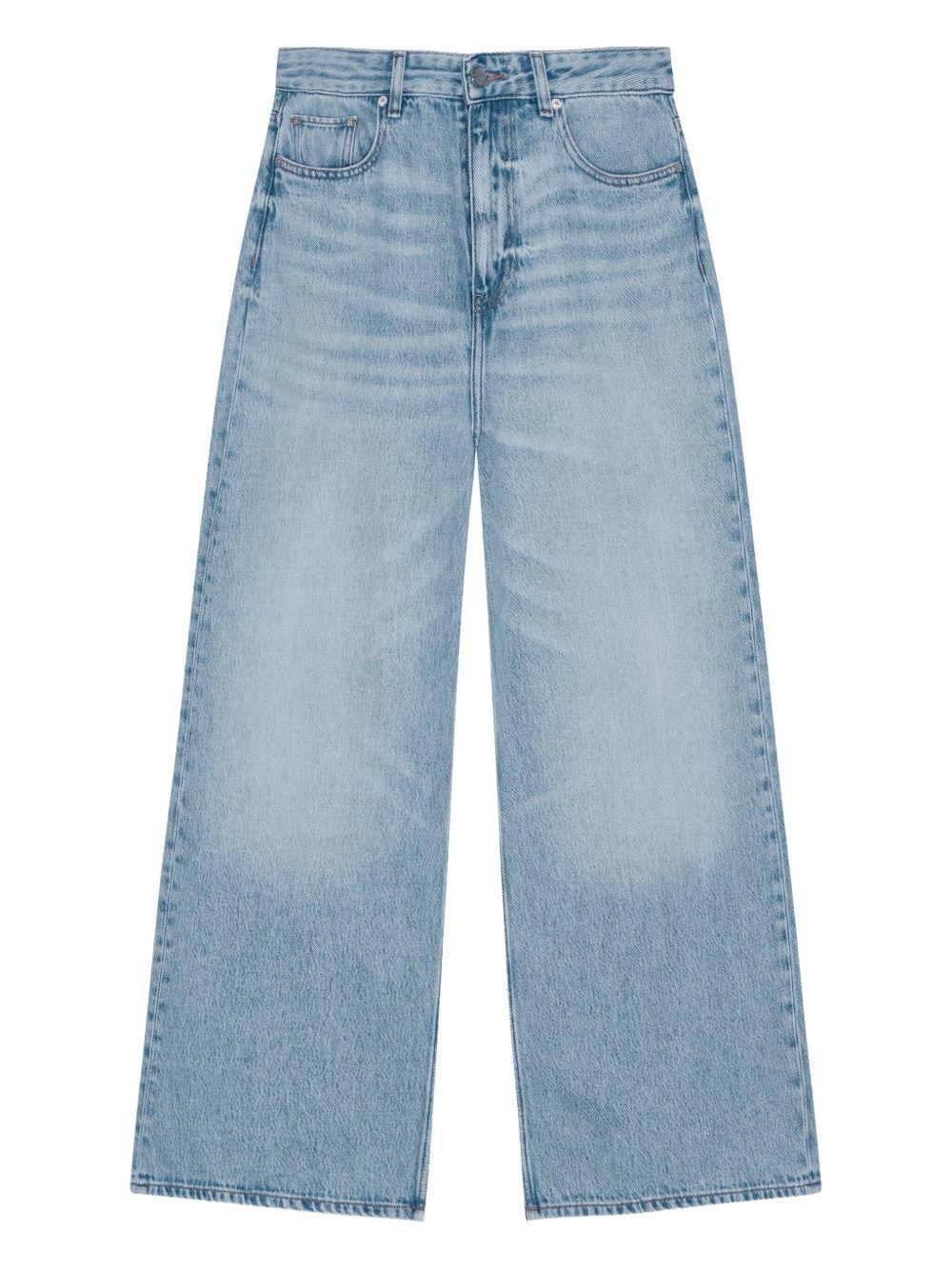 Jeans con baffatura in azzurro Ganni - donna 