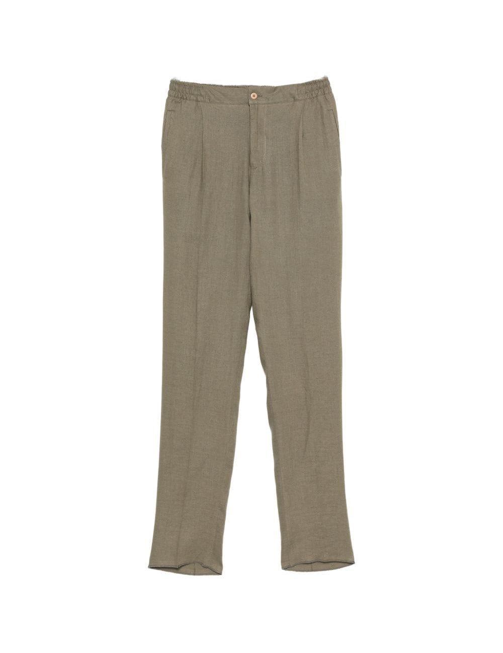 Pantaloni con pieghe in verde Kiton - uomo 