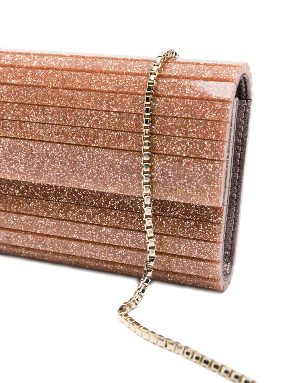 Clutch sweetie con logo in rosa Jimmy choo - donna 