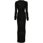 ABITO LUNGO SCOLLO A V in nero Entire Studios - donna 