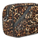 Borsa a tracolla Star mini con stampa leopardata in marrone Golden goose - donna 