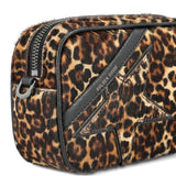 Borsa a tracolla Star mini con stampa leopardata in marrone Golden goose - donna 
