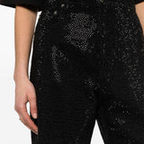 Jeans a gamba affusolata con cristalli in nero Golden goose - donna 