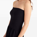 Copricostume lungo a fascia in nero Oda Eres - donna 