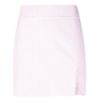 Minigonna a righe in cotone in rosa Rowen Rose - donna 