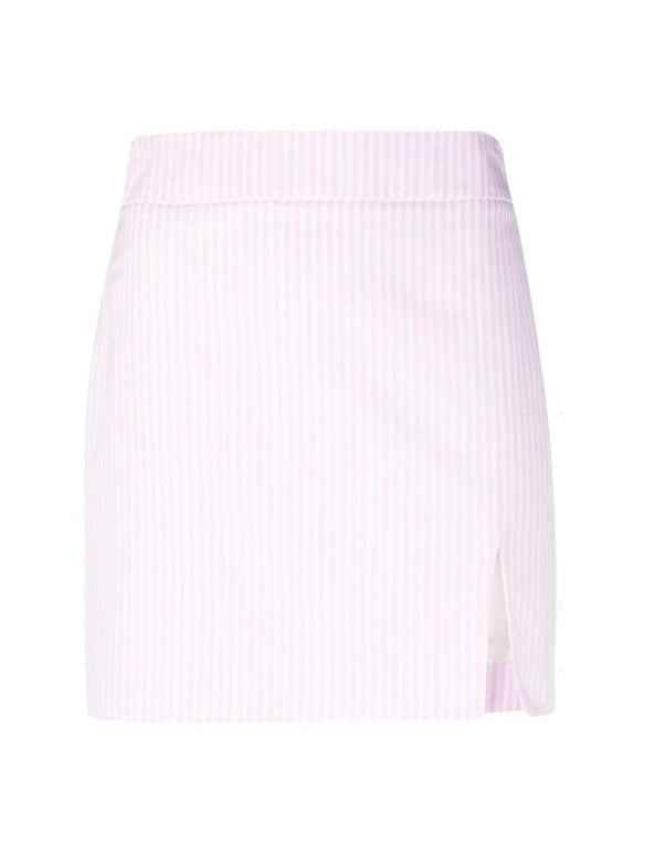Minigonna a righe in cotone in rosa Rowen Rose - donna 