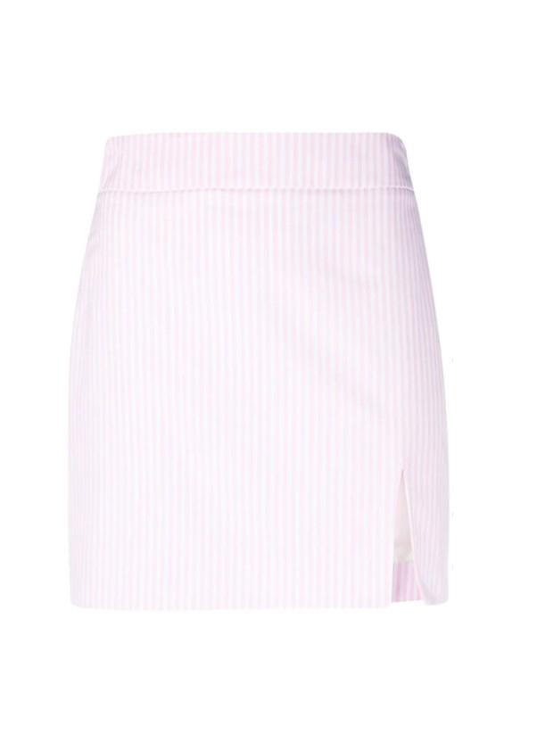 Minigonna a righe in cotone in rosa Rowen Rose - donna 