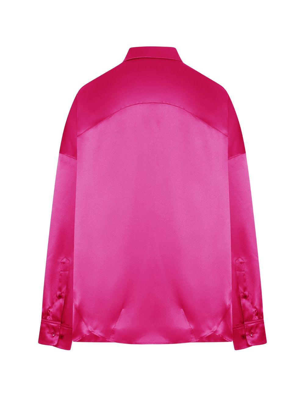 Camicia casia con finitura satinata in rosa Dries van noten - donna 