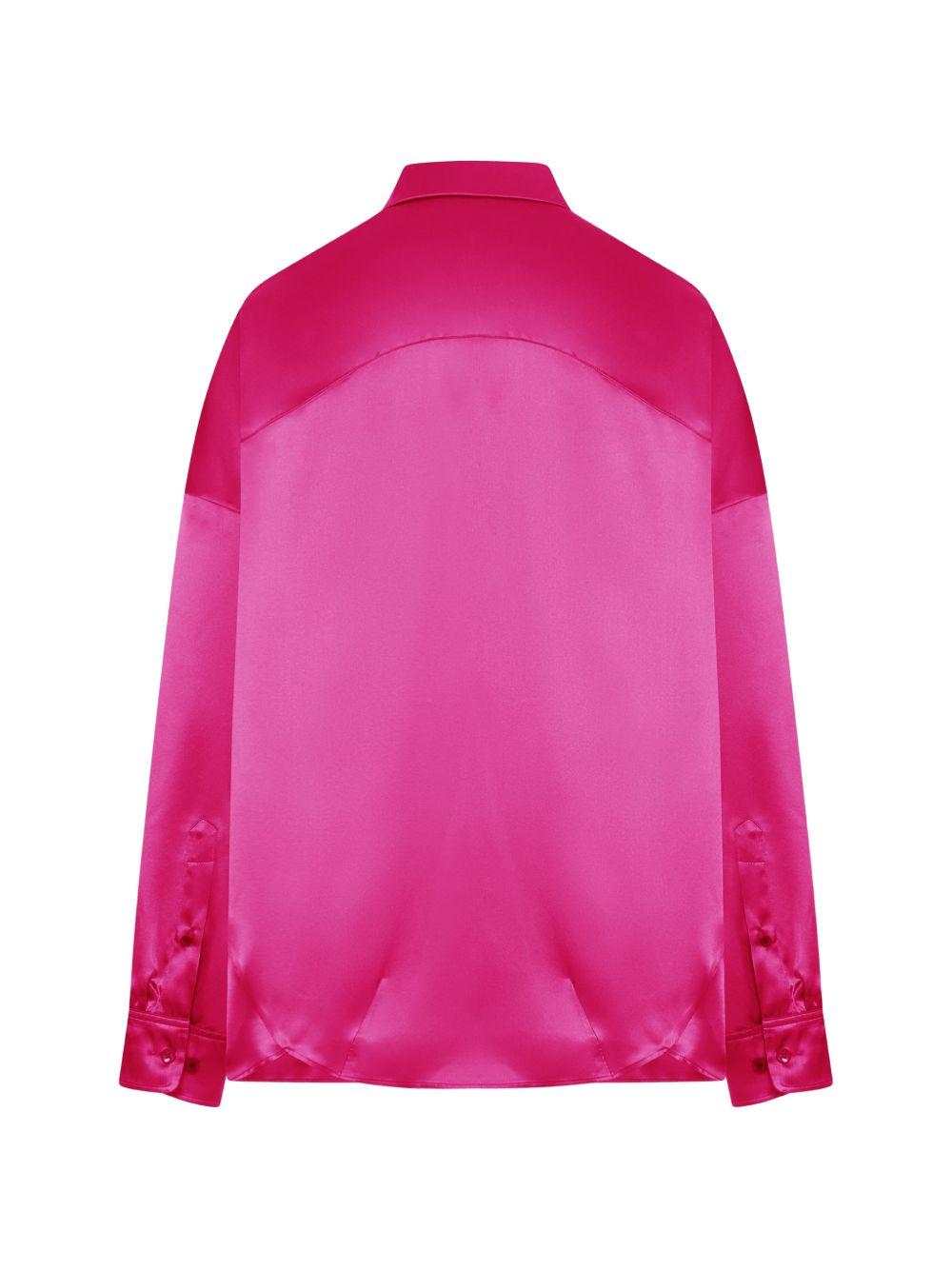 Camicia casia con finitura satinata in rosa Dries van noten - donna 
