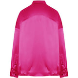 Camicia casia con finitura satinata in rosa Dries van noten - donna 